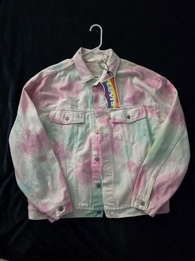 Levi's Pastel Tie-Dye Denim Jacket - Pink & Mint